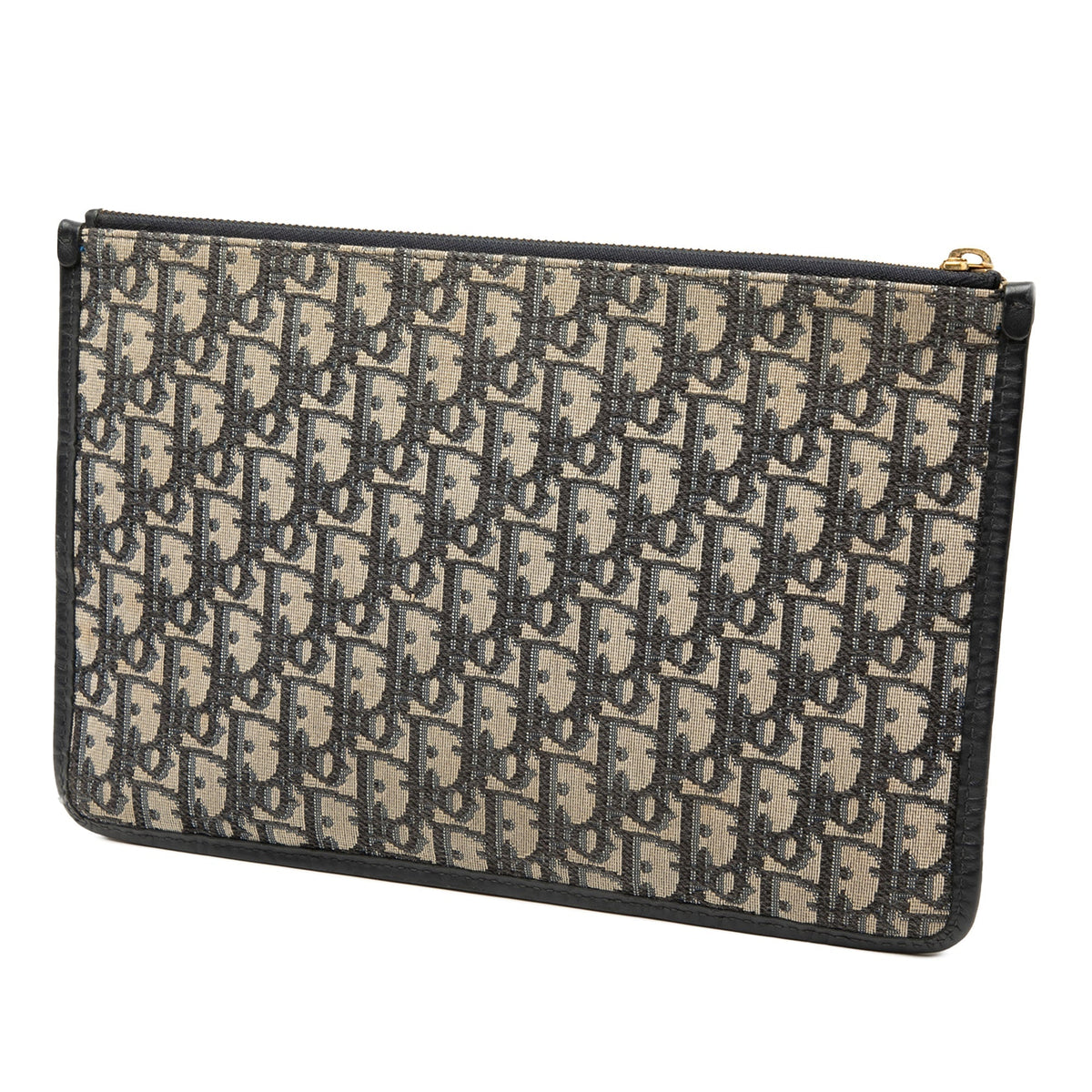 Blue Dior Oblique Canvas Clutch Rovelle Bags