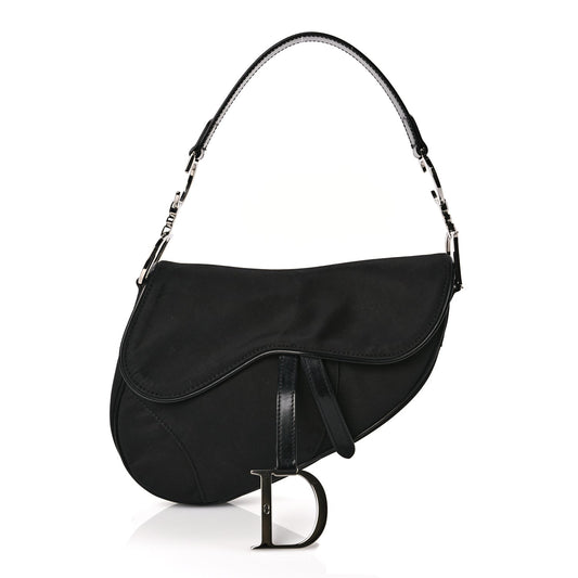 Christian Dior Nylon Saddle Bag Black Rovelle Bags