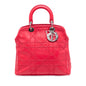 Red Dior Medium Lambskin Cannage Polochon Granville Satchel Rovelle Bags
