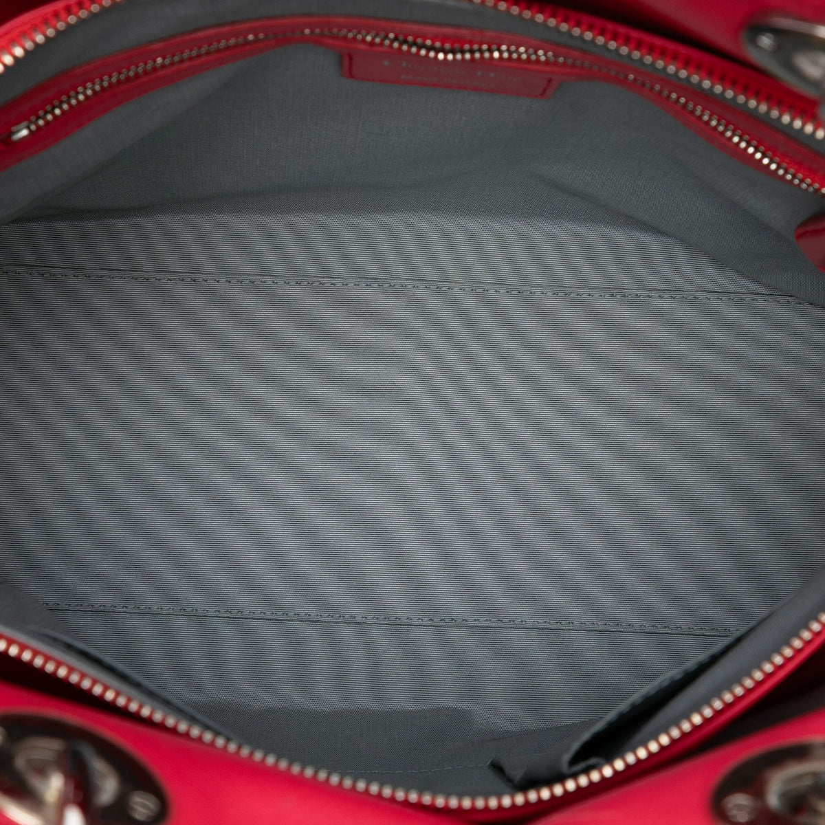 Red Dior Medium Lambskin Cannage Polochon Granville Satchel Rovelle Bags