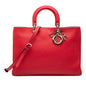 Red Dior Large Smooth Calfskin Diorissimo Satchel Rovelle Bags