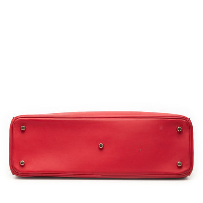 Red Dior Large Smooth Calfskin Diorissimo Satchel Rovelle Bags