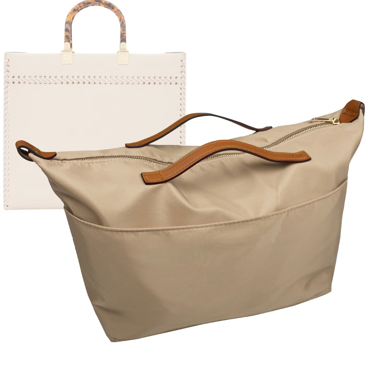 Organizer for [Sunshine Medium, Fendi] Bag Insert (Nylon, Zip Cover with Handle) Rovelle Bags