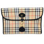 BURBERRY Clutch bag Canvas / leather beige logo check unisex(Unisex)