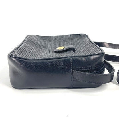 CELINE Shoulder Bag leather black Carriage Metal Women