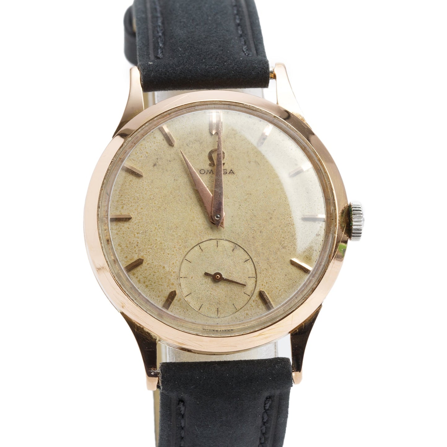 Omega Vintage 18k Yellow Gold 35 MM Manual Watch