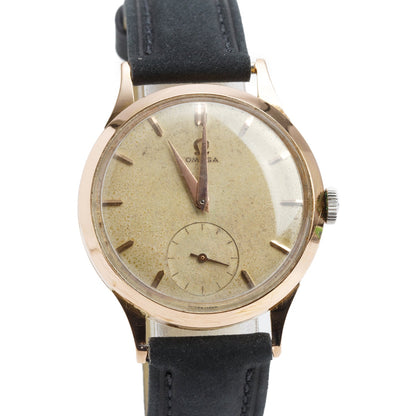Omega Vintage 18k Yellow Gold 35 MM Manual Watch