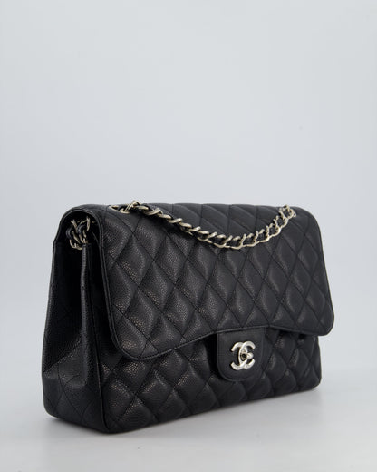 Chanel Flap Classic Caviar Leather Black Silver Shoulder Bag Style 4 Rovelle Bags
