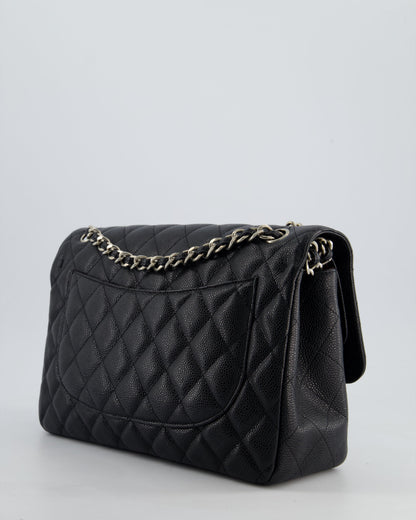 Chanel Flap Classic Caviar Leather Black Silver Shoulder Bag Style 4 Rovelle Bags