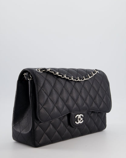 Chanel Flap Classic Caviar Leather Black Silver Shoulder Bag Style 3 Rovelle Bags