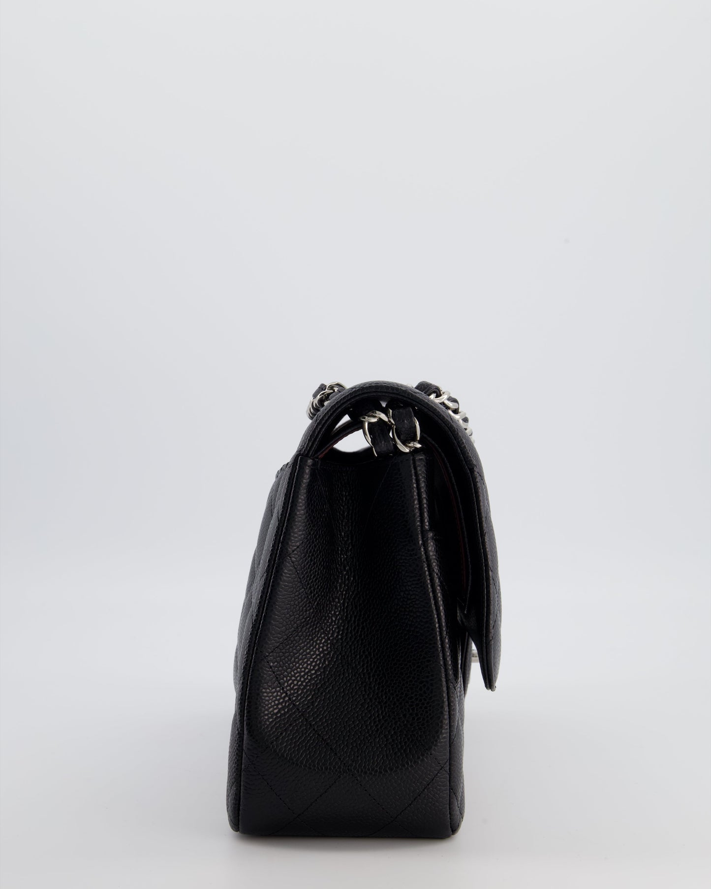 Chanel Flap Classic Caviar Leather Black Silver Shoulder Bag Style 3 Rovelle Bags