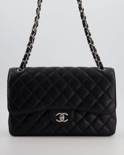 Chanel Flap Classic Caviar Leather Black Silver Shoulder Bag Style 3 Rovelle Bags