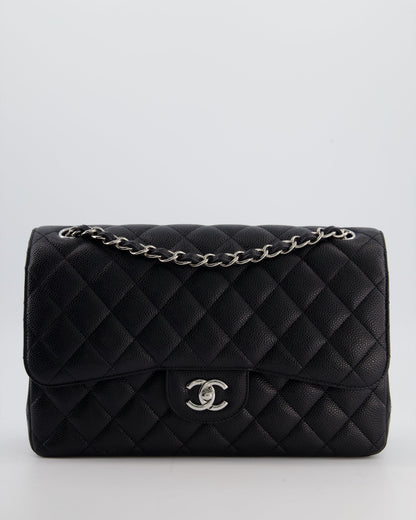 Chanel Flap Classic Caviar Leather Black Silver Shoulder Bag Style 3 Rovelle Bags
