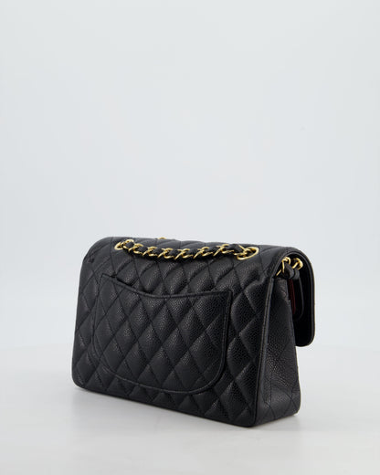 Chanel Flap Small Classic Caviar Leather Black Gold Shoulder Bag Style Rovelle Bags