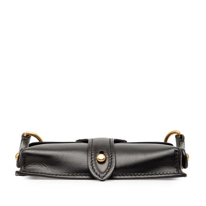 Black Dior Mini Leather D Bee Saddle Bag Rovelle Bags
