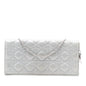 Silver Dior Iridescent Lambskin Cannage Lady Dior Convertible Clutch Crossbody Bag Rovelle Bags