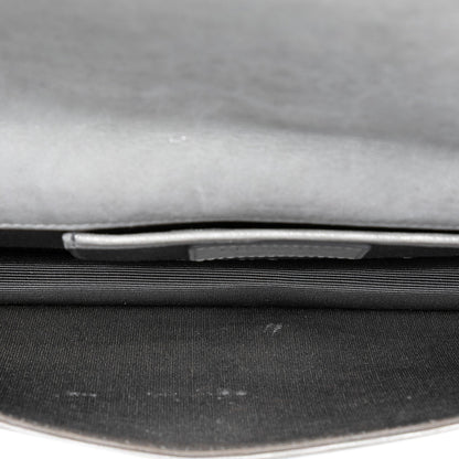 Silver Dior Iridescent Lambskin Cannage Lady Dior Convertible Clutch Crossbody Bag Rovelle Bags
