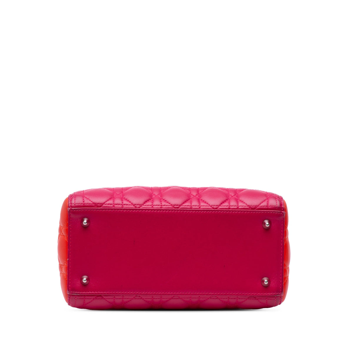 Pink Dior Medium Tricolor Lambskin Cannage Lady Dior Satchel Rovelle Bags