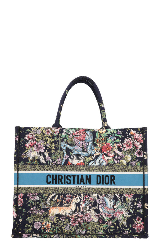 Christian Dior Large Dioriviera Book Tote Blue Rovelle Bags
