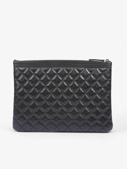 Chanel Medium Boy Pouch Black Lambskin Leather Rovelle Bags
