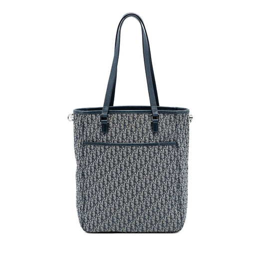Blue Dior Diorissimo Trotter Canvas Tote Satchel Rovelle Bags