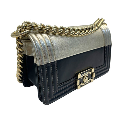 Chanel Boy Small Black Gold Handbag Rovelle Bags