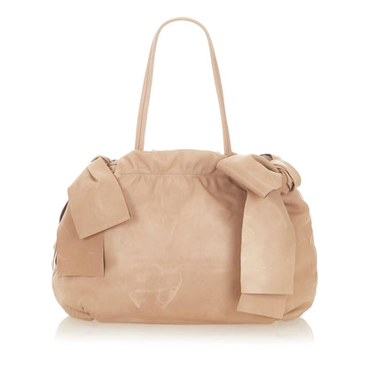 Prada Bow Leather Handbag Rovelle Bags