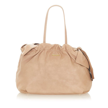 Prada Bow Leather Handbag Rovelle Bags