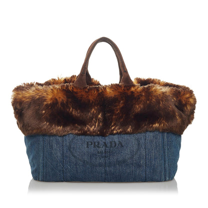 Prada Canapa Logo Tote Handbag Style 3 Rovelle Bags