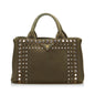 Prada Canapa Studded Satchel Rovelle Bags