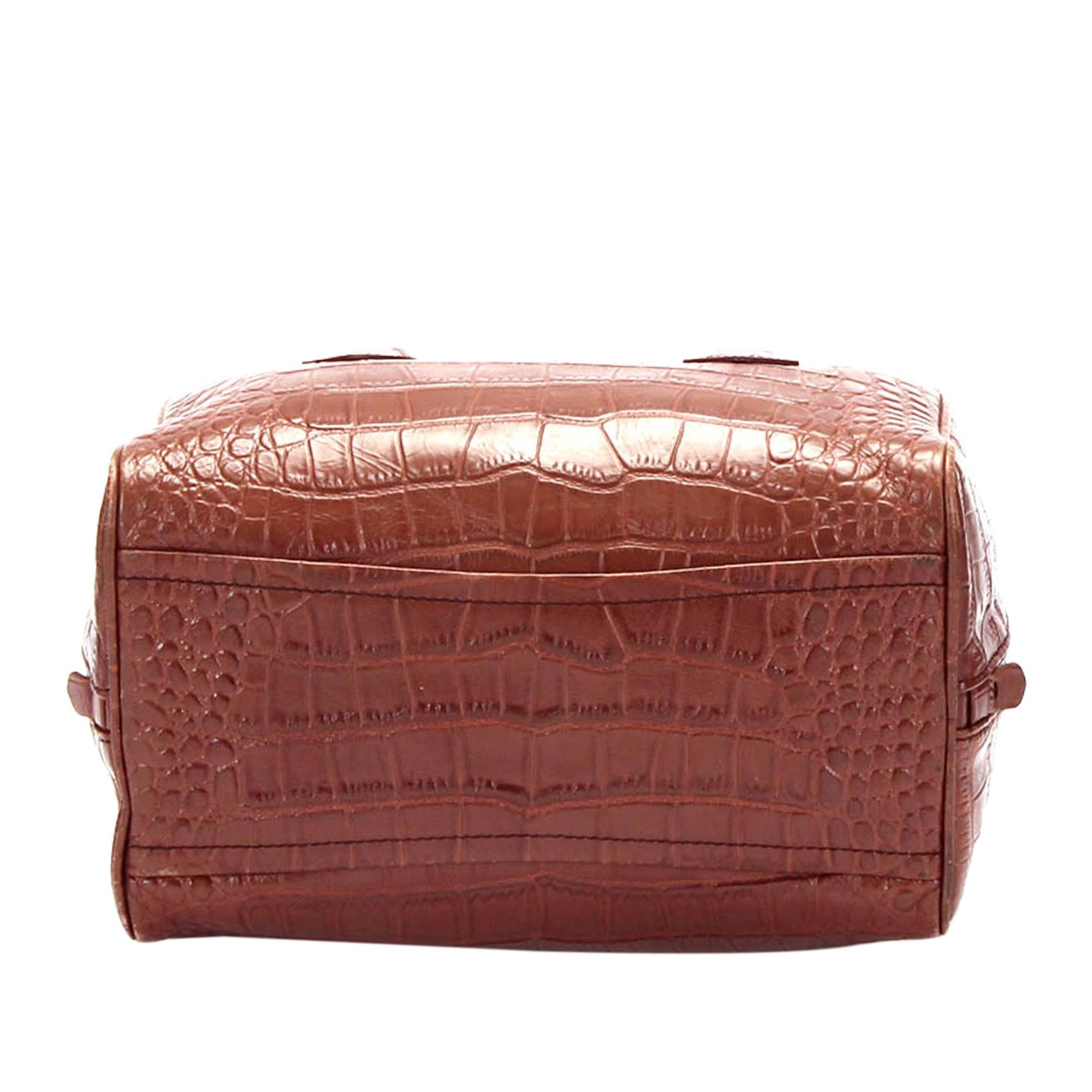 Prada Croc Embossed Leather Handbag Rovelle Bags