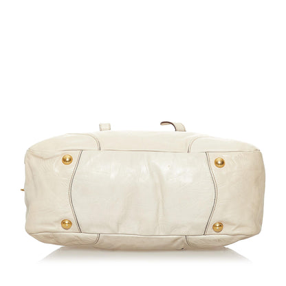 Prada Embossed Leather Satchel Rovelle Bags