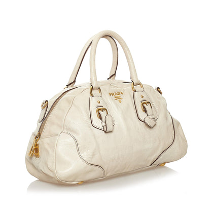 Prada Embossed Leather Satchel Rovelle Bags