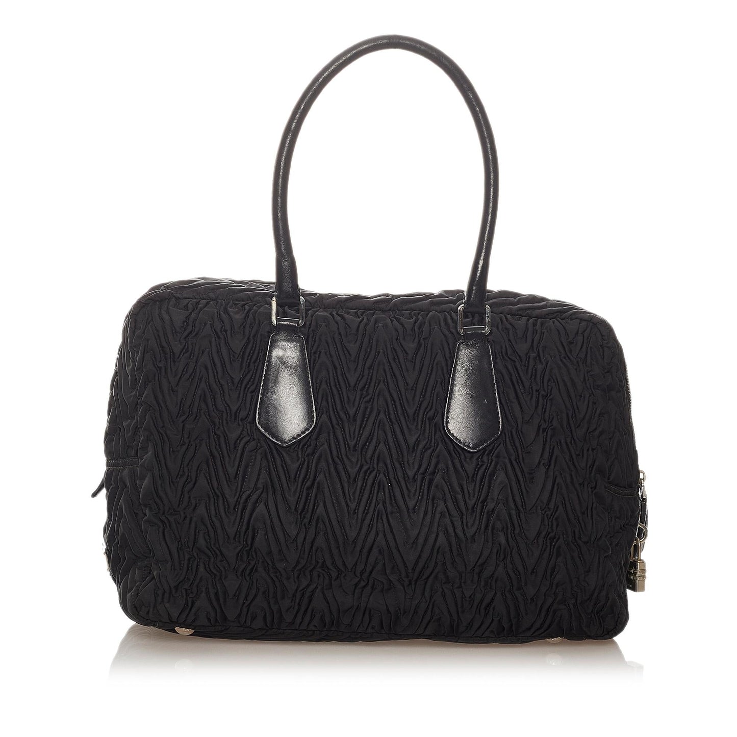 Prada Ruffled Tessuto Handbag Rovelle Bags