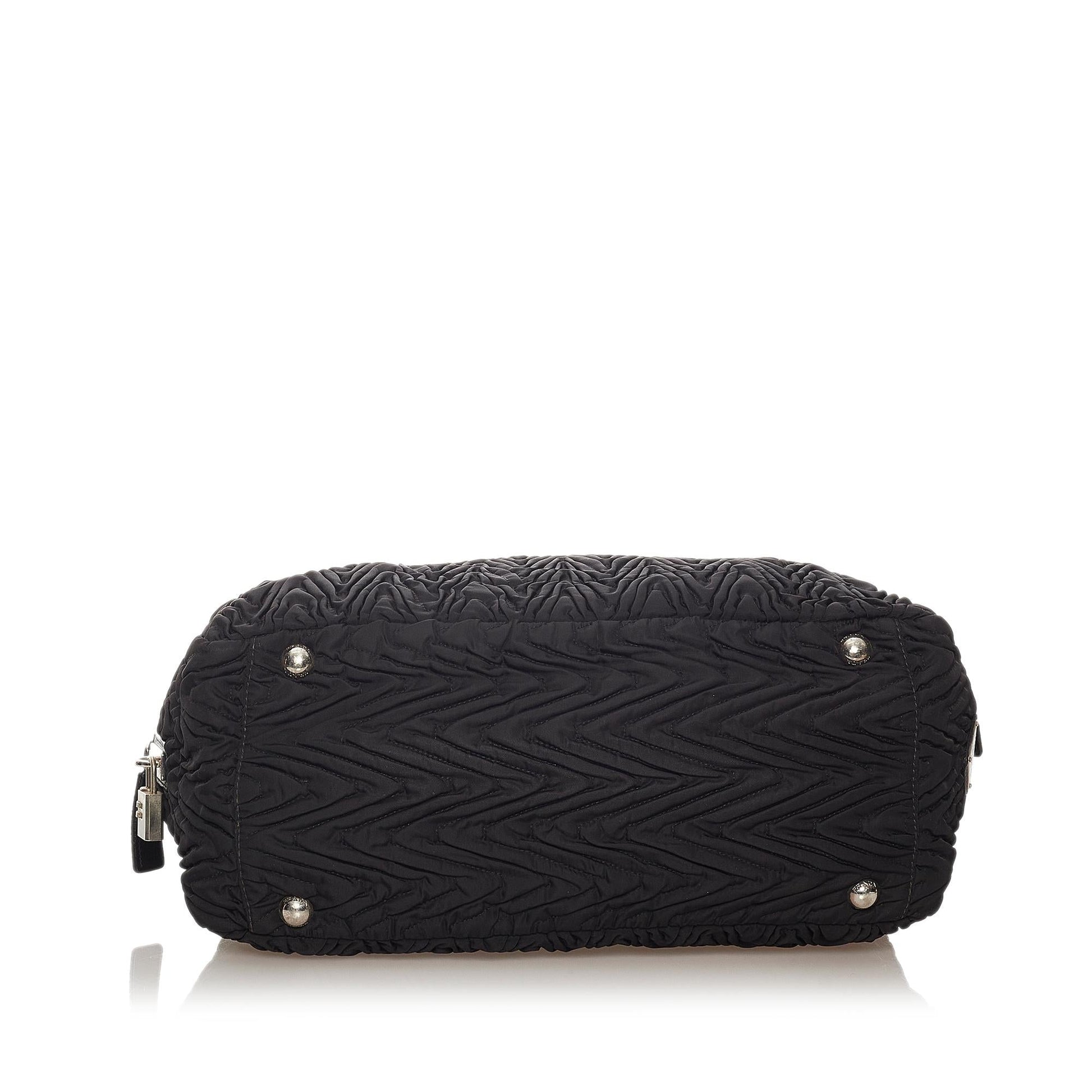 Prada Ruffled Tessuto Handbag Rovelle Bags