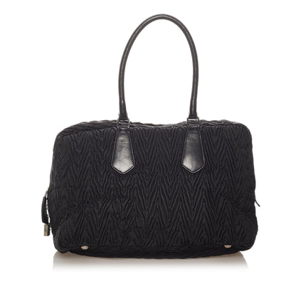 Prada Ruffled Tessuto Handbag Rovelle Bags