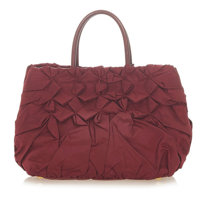 Prada Ruffled Tessuto Tote Bag Rovelle Bags