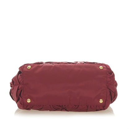 Prada Ruffled Tessuto Tote Bag Rovelle Bags