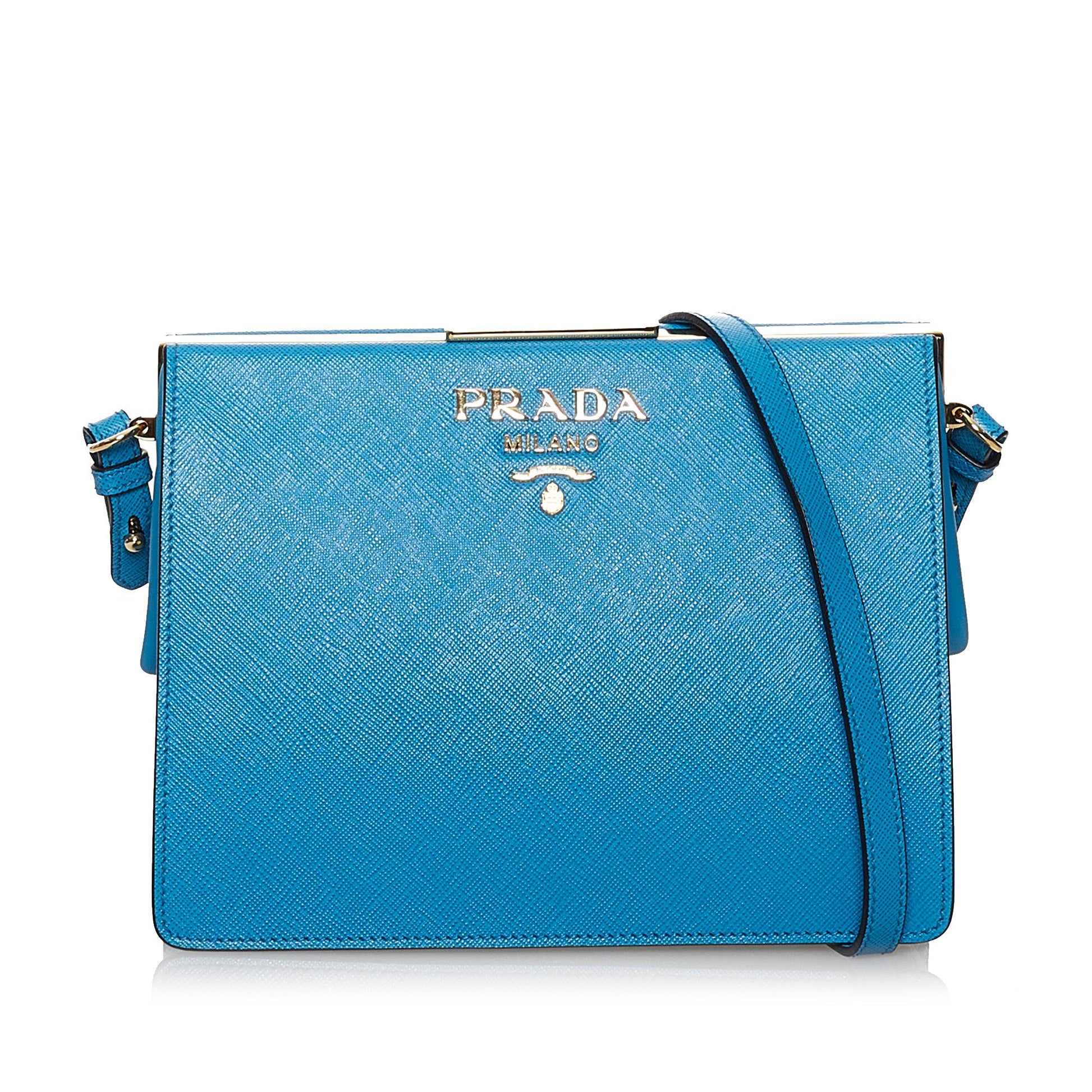 Prada Saffiano Light Frame Crossbody Bag Style 2 Rovelle Bags