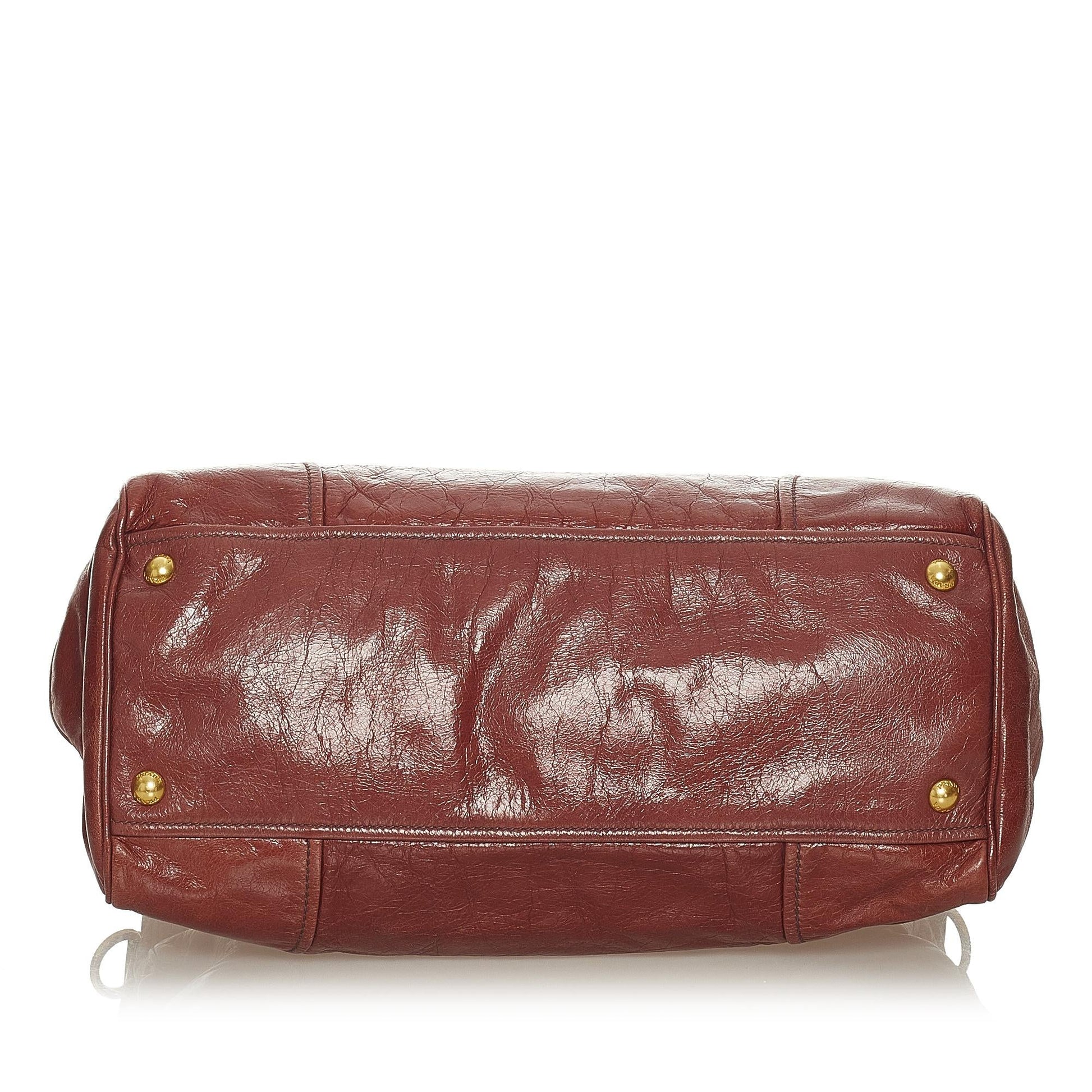 Prada Vitello Shine Satchel Style 29 Rovelle Bags
