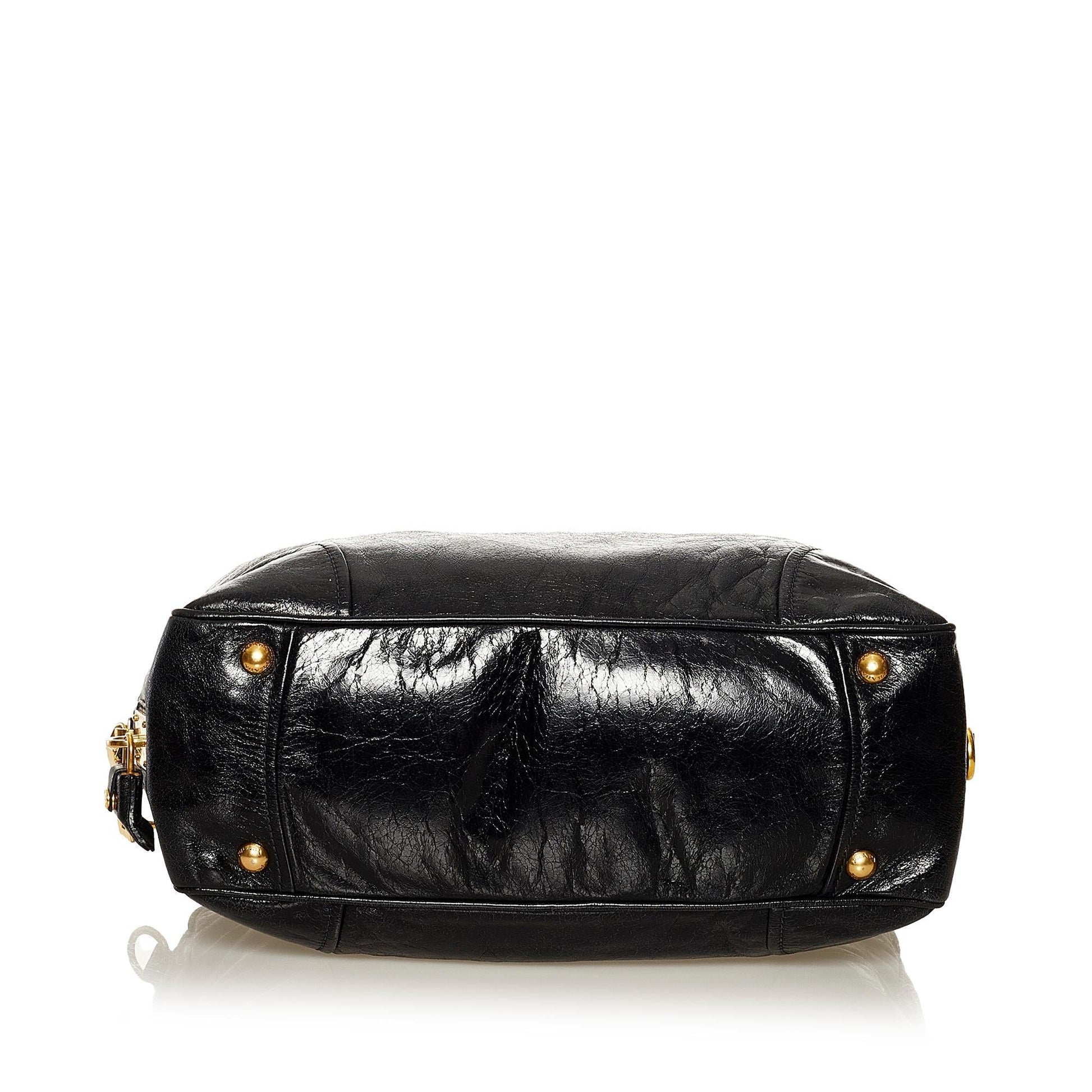 Prada Vitello Shine Satchel Style 7 Rovelle Bags