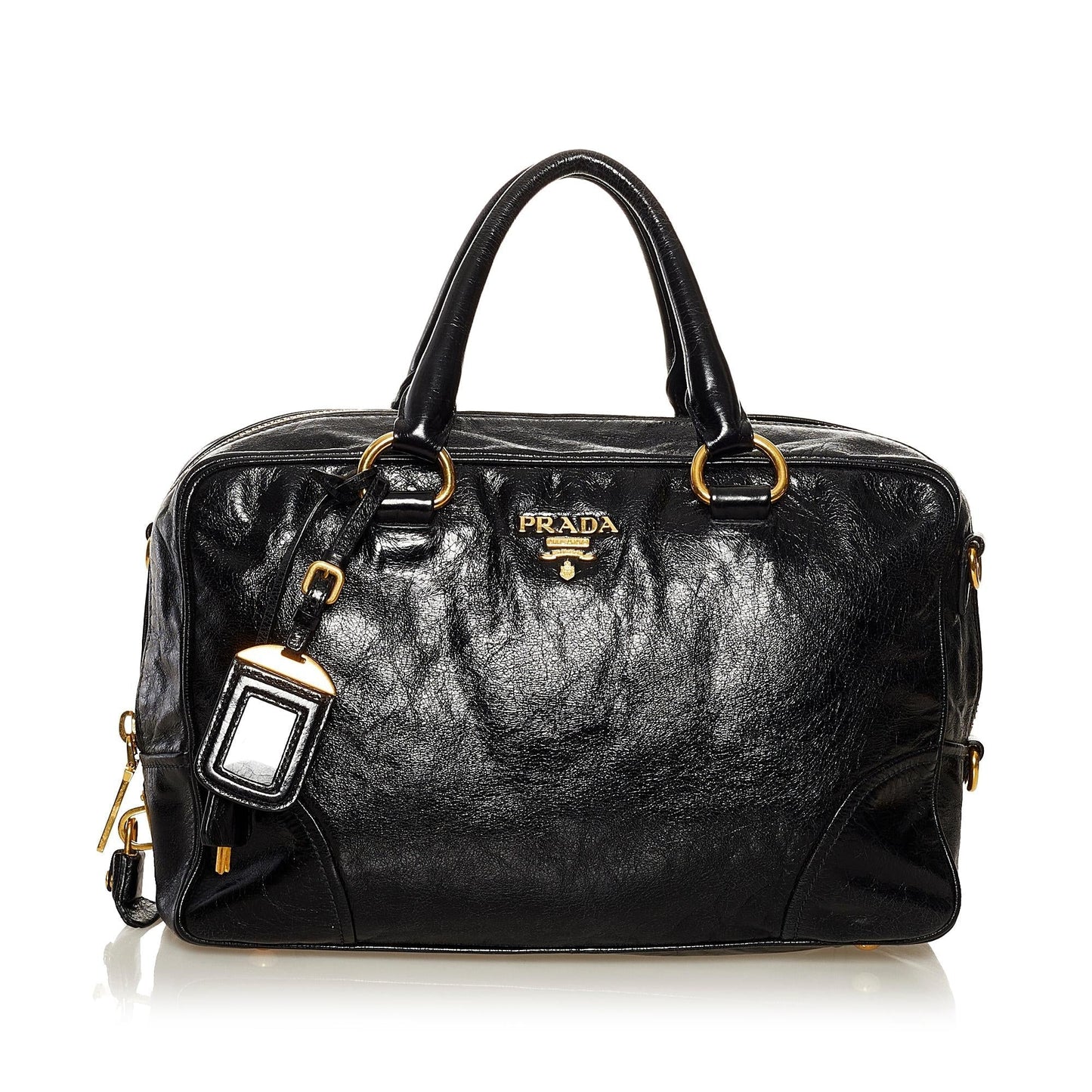 Prada Vitello Shine Satchel Style 7 Rovelle Bags