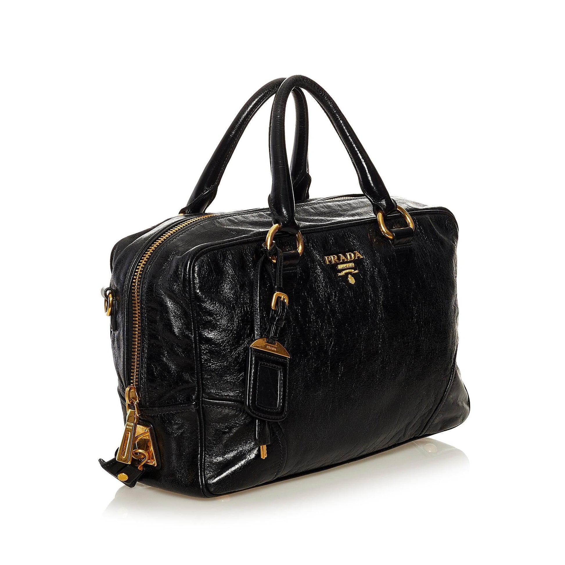 Prada Vitello Shine Satchel Style 7 Rovelle Bags