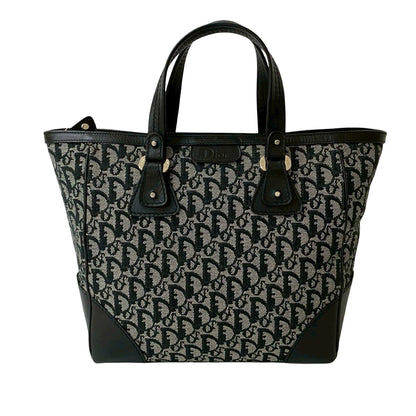 Black Dior Diorissimo Trotter Canvas Zip Tote Rovelle Bags