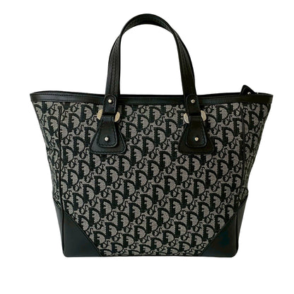 Black Dior Diorissimo Trotter Canvas Zip Tote Rovelle Bags