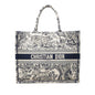 Blue Dior Large Canvas Embroidered Dioriviera Toile De Jouy Book Tote Rovelle Bags