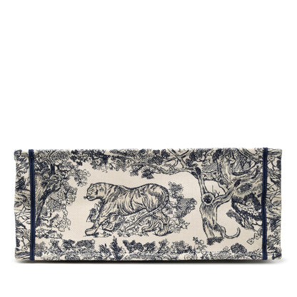 Blue Dior Large Canvas Embroidered Dioriviera Toile De Jouy Book Tote Rovelle Bags