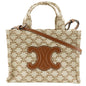 CELINE Handbag 19916 2EZ6 01BC canvas beige 2WAYShoulder Triomphe Small Hippo Thais Women