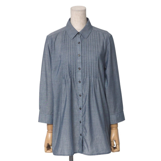 BURBERRY blouse FEA72-479-28 polyester Blue type Women 40