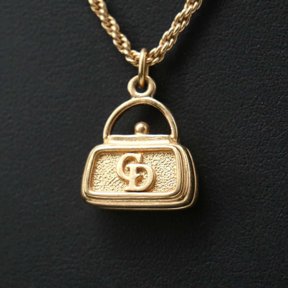 Christian Dior Necklace Gold Plated gold Bag Charm Necklace Women Rovelle Bags